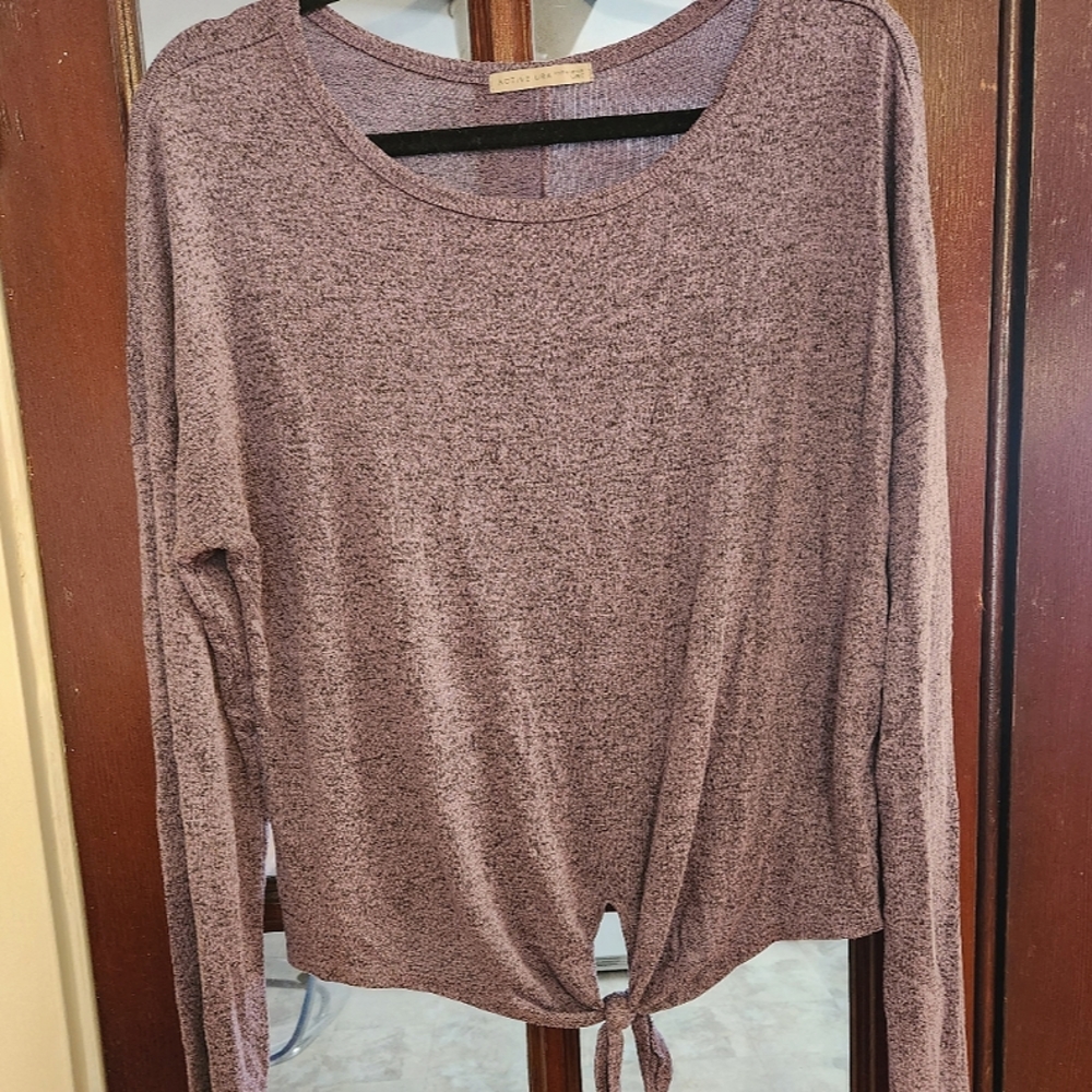 Purple Athletic Long Sleeve Shirt